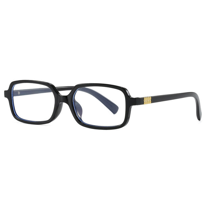 Women's fashionable square glasses with elegant plastic frame and gold accents Kalsten