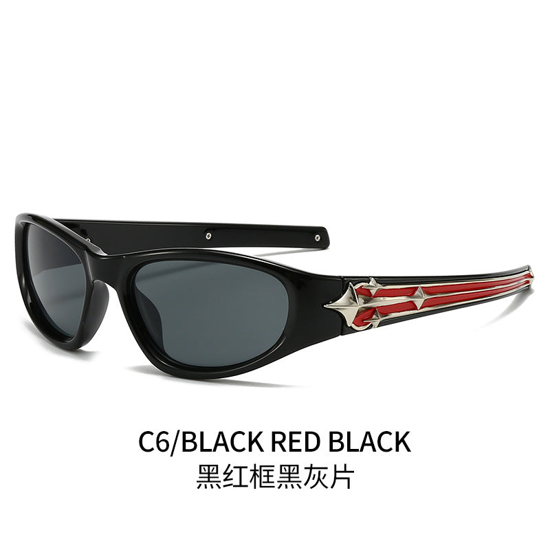 Women's sporty sunglasses in a modern design with a stylish metal frame Kalsten
