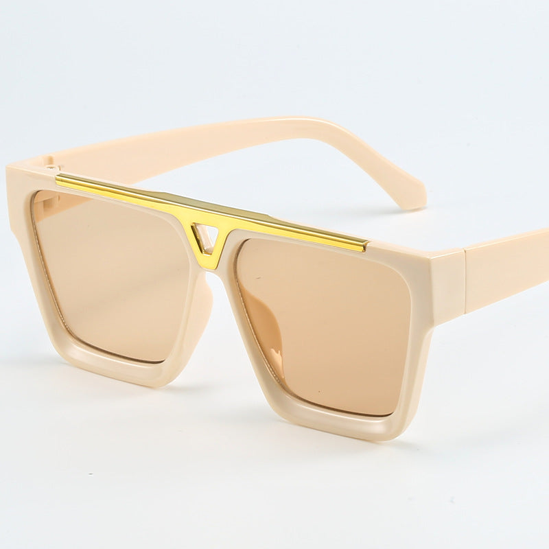 Ladies fashionable oversized sunglasses with stylish golden accent Kalsten
