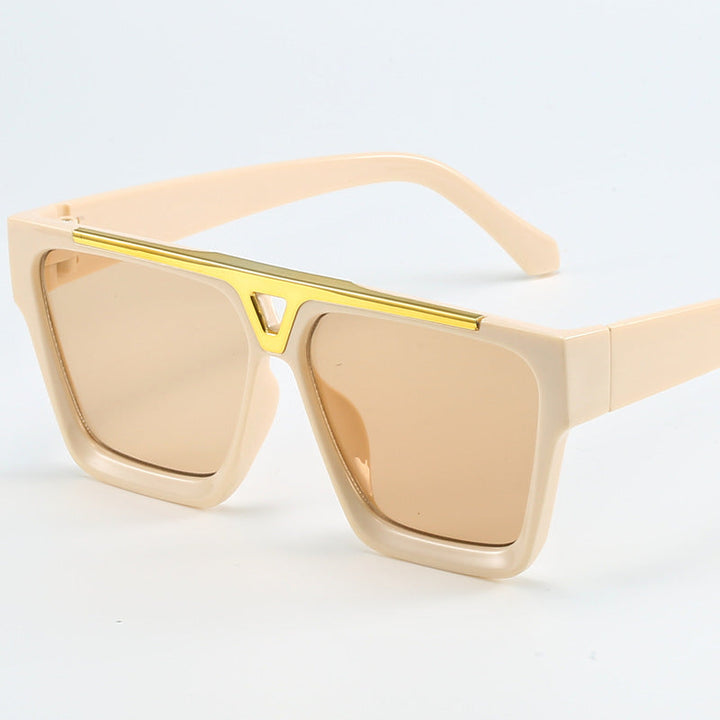Ladies fashionable oversized sunglasses with stylish golden accent Kalsten