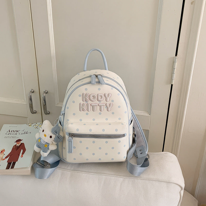 Cute Polka Dot Character School Backpack