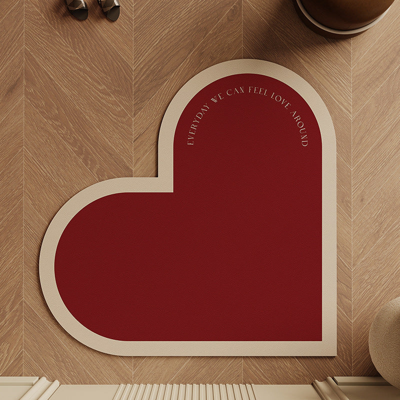 Heart-Shaped Non-Slip Area Mat Kalsten
