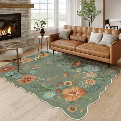 Floral Pattern Area Rug Acalora