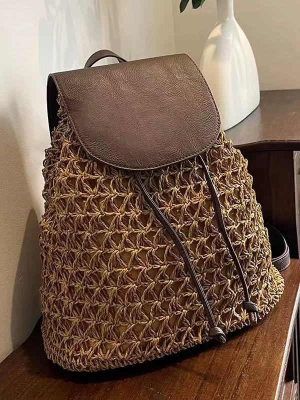 Handcrafted backpack bag made of natural material Kalsten