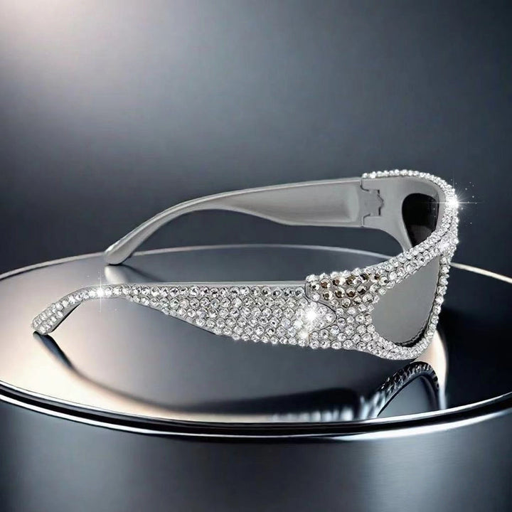 Women's Glittering Sunglasses with Sparkling Crystal Frame Kalsten