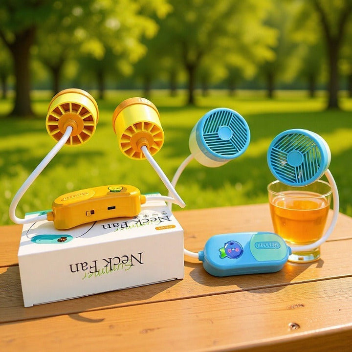 Unisex Portable Neck Fan with Flexibly Adjustable Fan Arms Kalsten