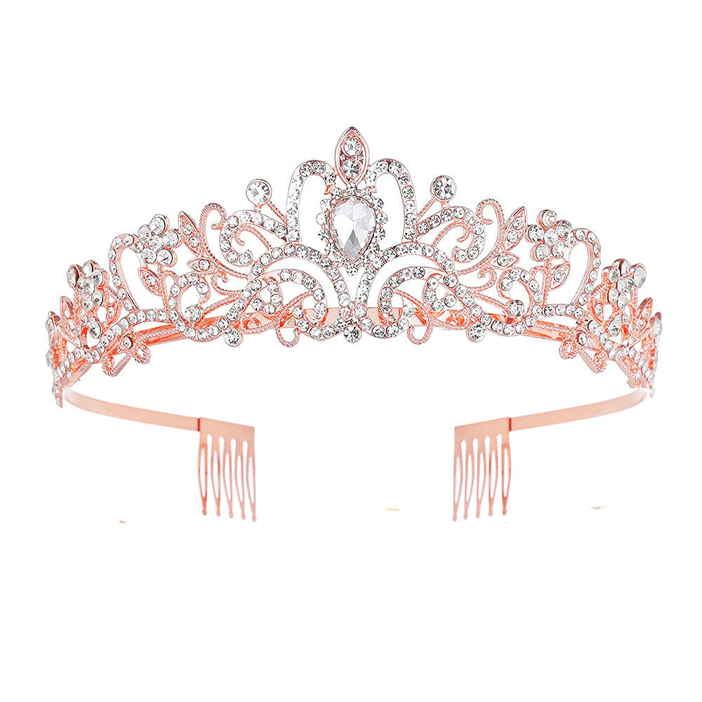 Ladies Sparkling Crystal Tiara with Filigree Design Kalsten