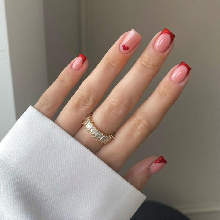 Artistic Heart-Design Press-On Nail Set Kalsten
