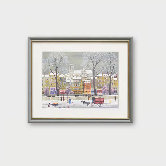 Framed Winter Landscape Artwork