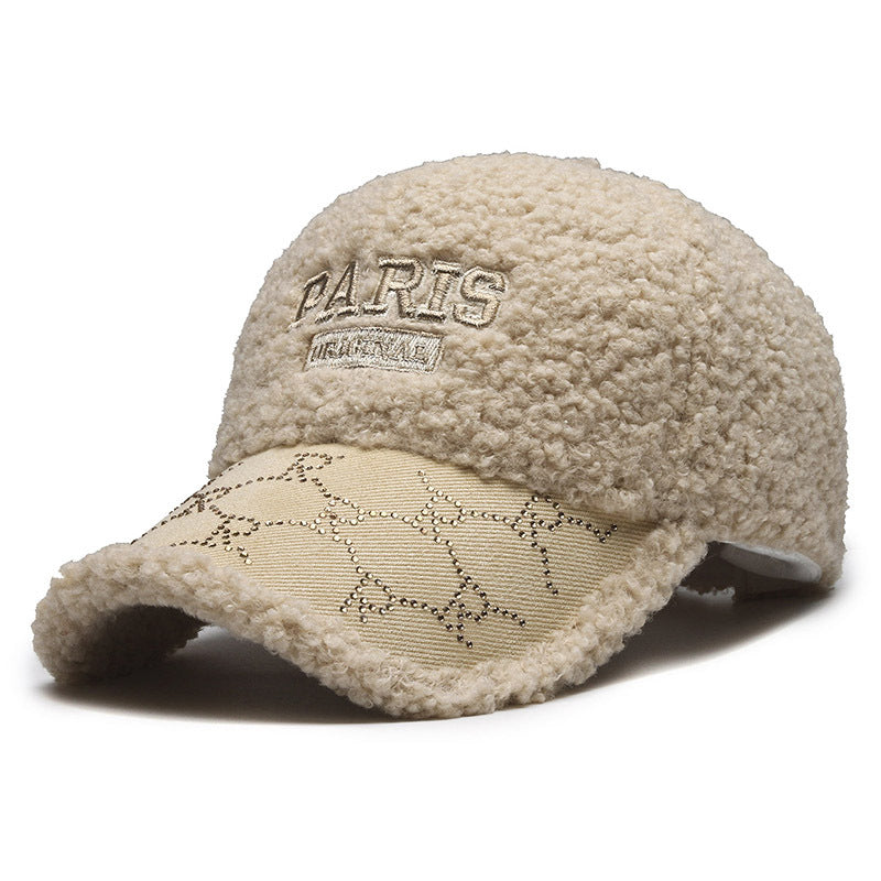 Women's Plush Faux Fur Baseball Cap Kalsten