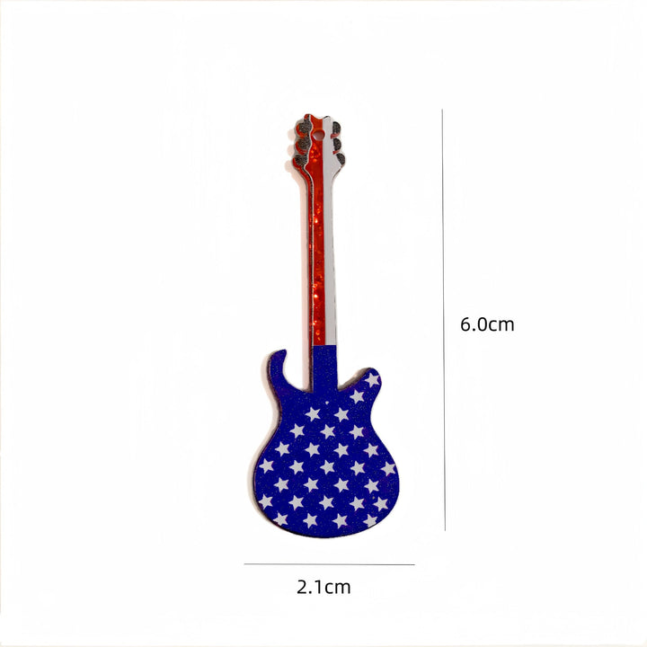 Unisex nan heart-shaped USA flag pendant acrylic with hole Kalsten