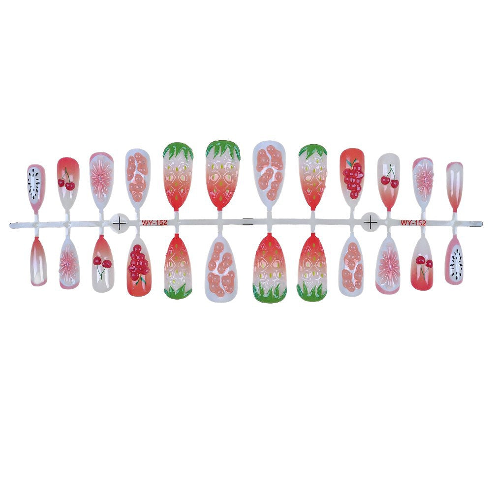 Fruit-Themed Press-On Nail Art Set Kalsten