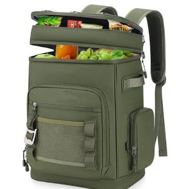 Insulated cooler backpack with multiple compartments and ergonomic carrying system Kalsten