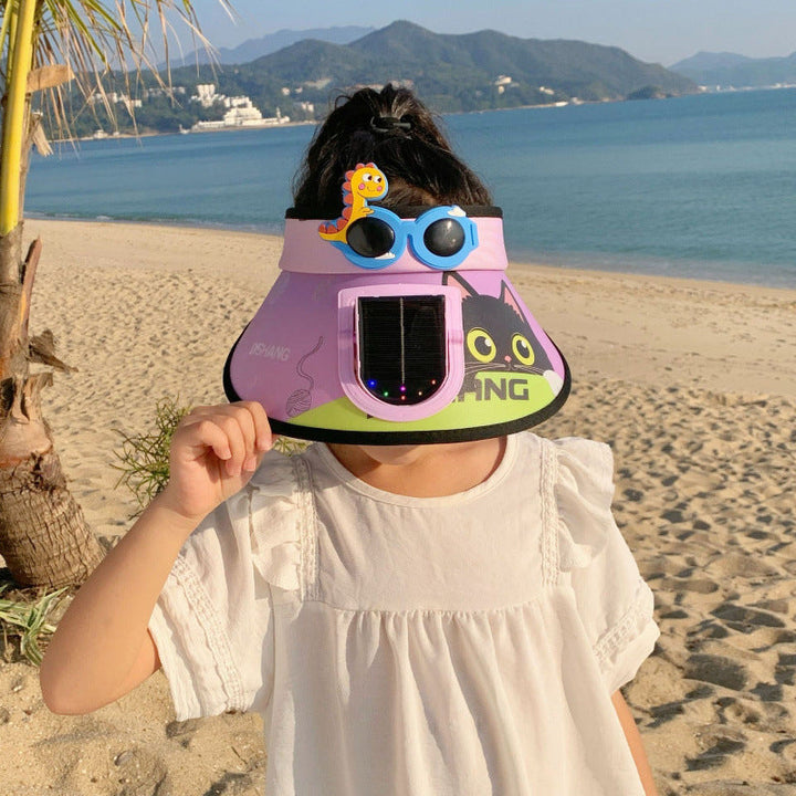Solar Powered Fan Sunshade for Kids with Adjustable Closure Kalsten