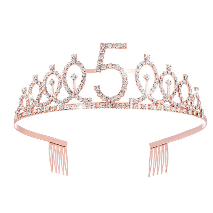 Women's Crystal-Embellished Tiara with Elegant Design Kalsten