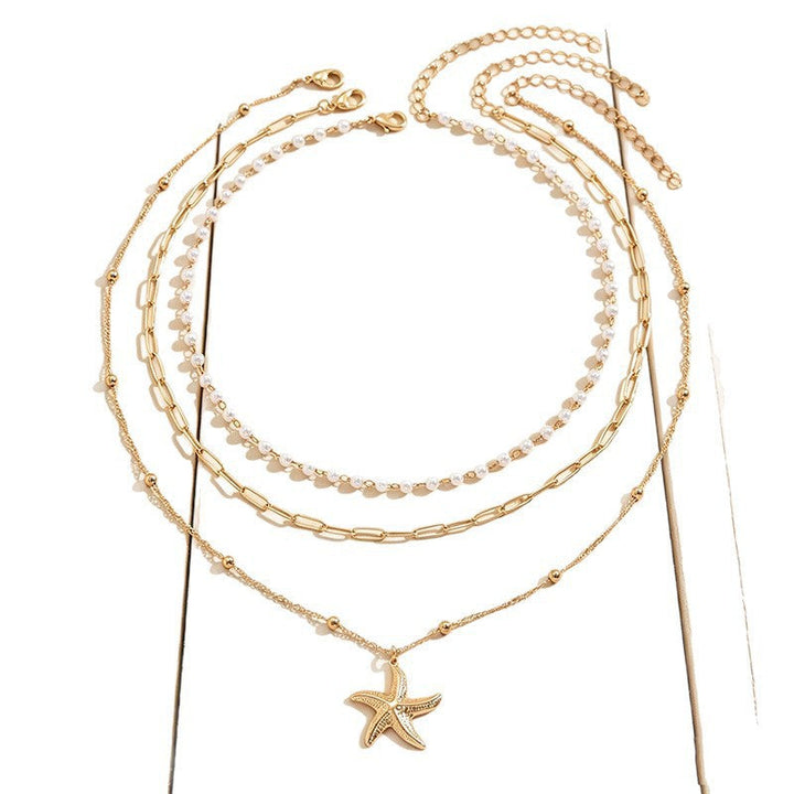 Layered Beach Pendant Necklace Kalsten
