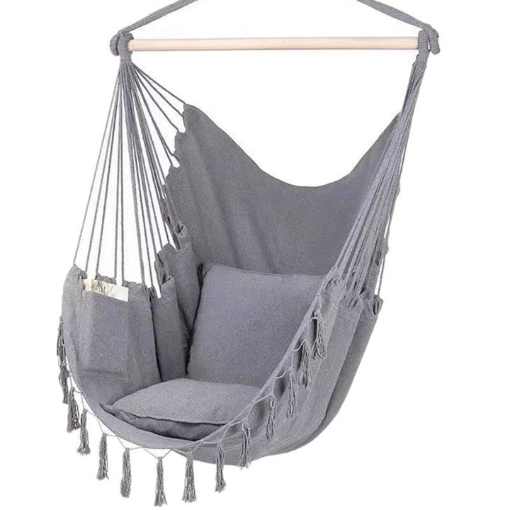 Hanging chair with pocket and cushion Kalsten