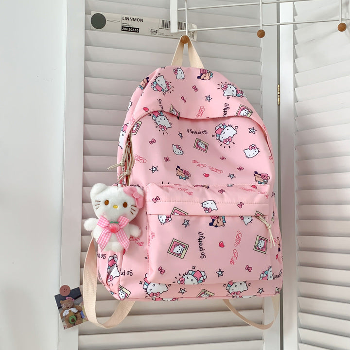 Cute Character Print School Backpack