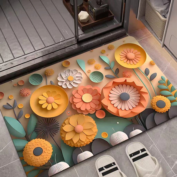 3D Textured Floral Mat Kalsten