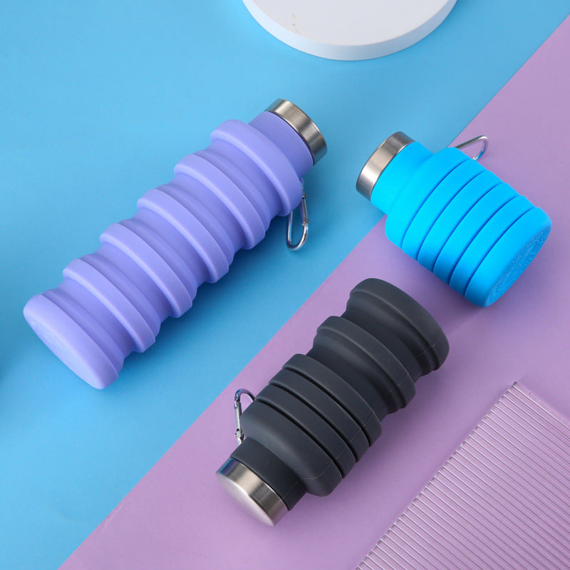 Women collapsible silicone drinking bottle Kalsten