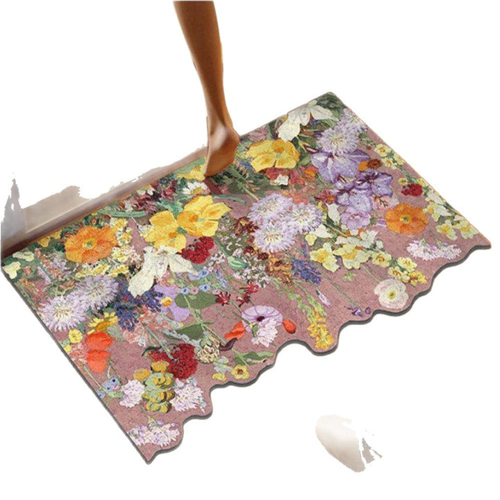 Floral-Themed Non-Slip Bath Mat Kalsten