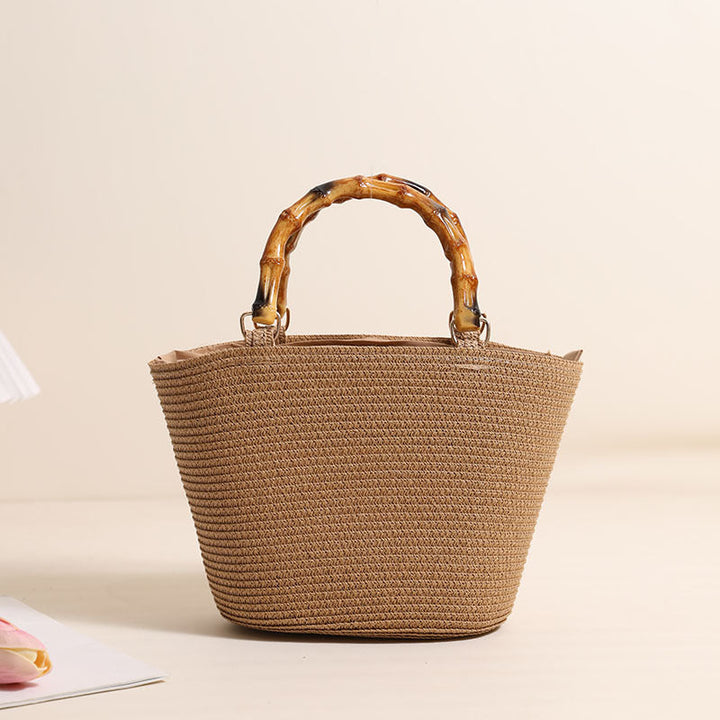 Elegant Bast bag with bamboo handles Kalsten