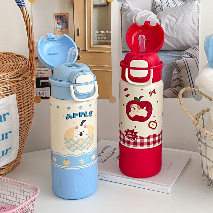 Ladies Insulated Water Bottle with Cheerful Dog Design Kalsten