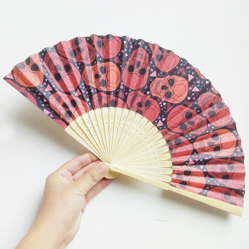 Women's Halloween costume fan with unique lettering Kalsten