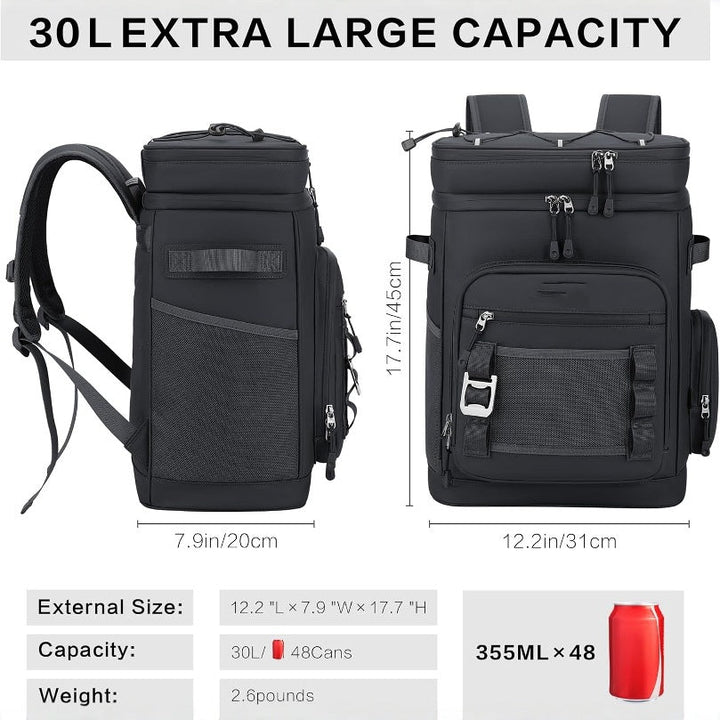 Unisex nan insulated food and cooler backpack with multiple compartments padded carrying straps and water-repellent coating Kalsten
