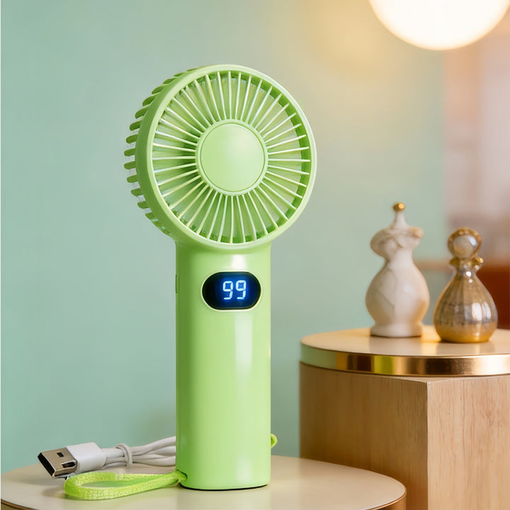 Women's portable high-performance hand fan with digital speed display Kalsten