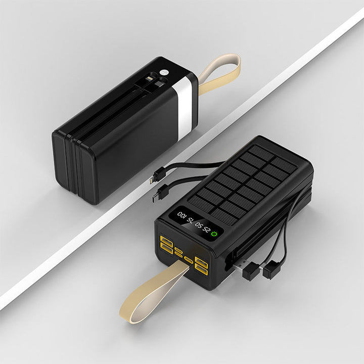 Solar power bank with integrated charging ports and digital display Kalsten