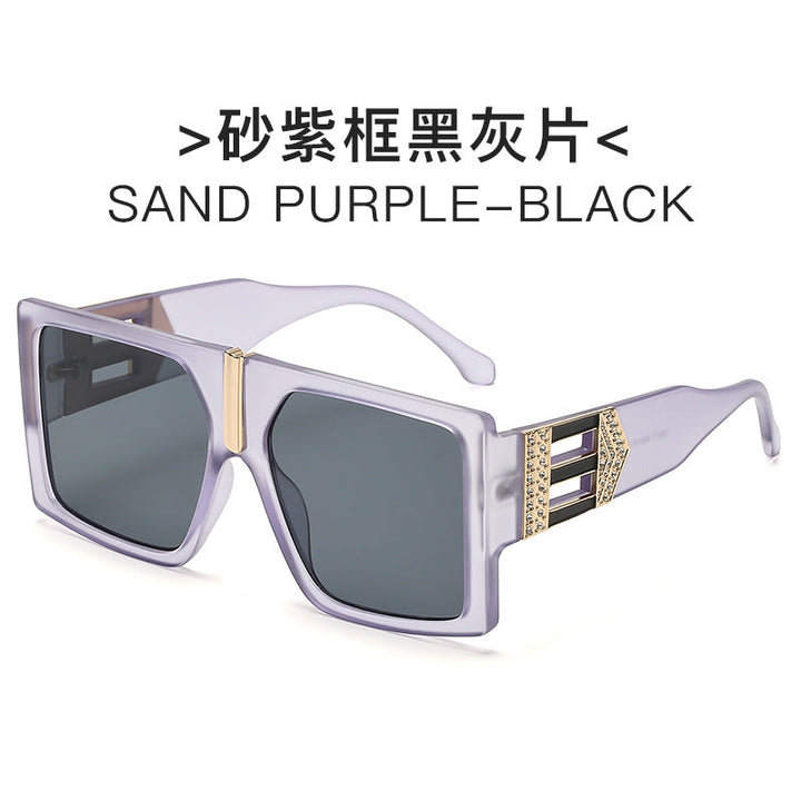 Ladies elegant rectangular sunglasses with glamorous embellishments Kalsten