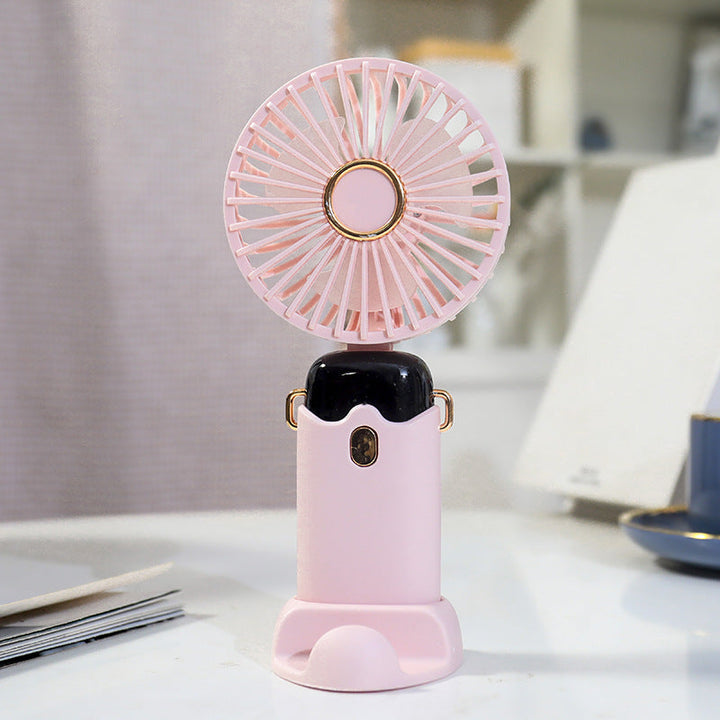 Ladies portable handheld fan with USB charging function and flexible tilt Kalsten