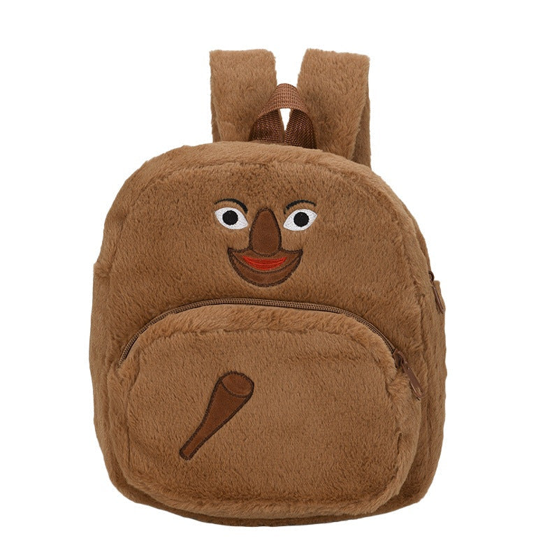 Plush children's backpack with cute monkey design Kalsten
