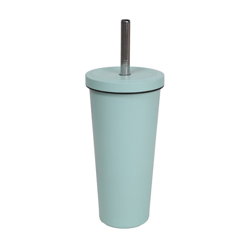 Women's High-Quality Insulated Drinking Bottle with Stainless Steel Straw Kalsten