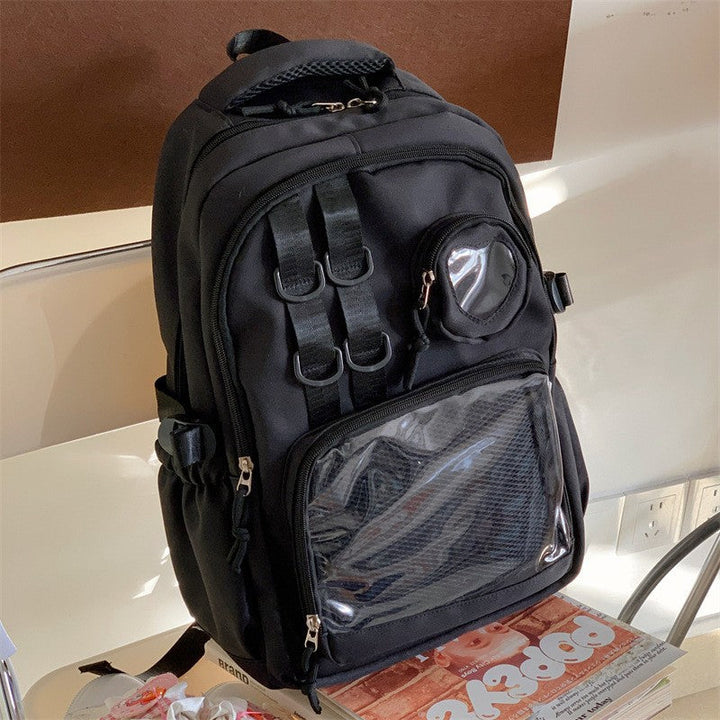 Multi-Functional Transparent Panel School Backpack