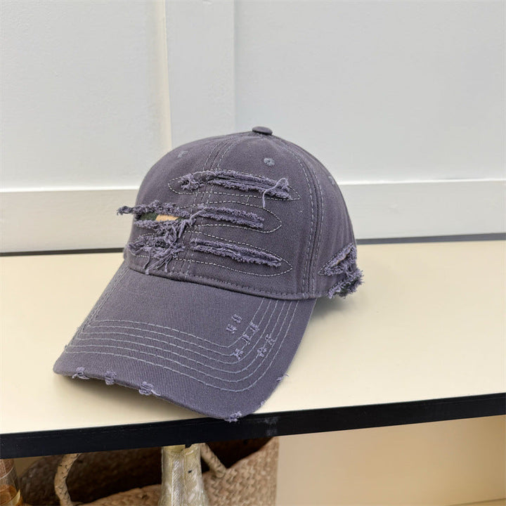 Men's Distressed Denim Baseball Cap Kalsten
