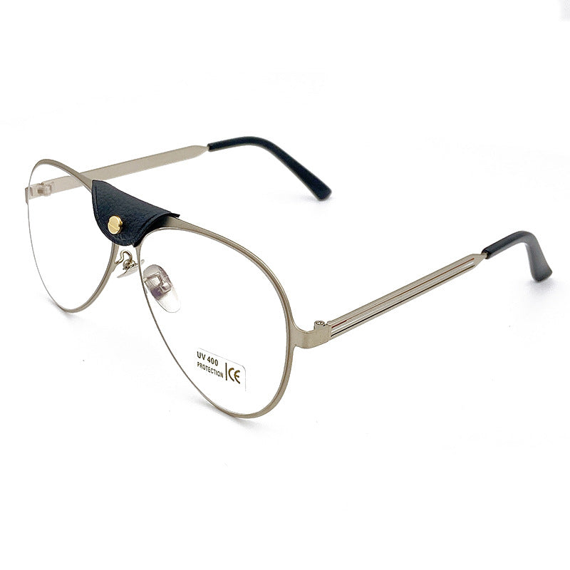 Retro Pilot Sunglasses with Blue Tinted Lenses Kalsten