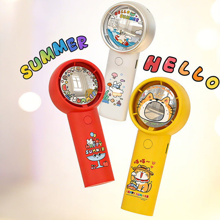 Unisex Handheld Fan with Cartoon Design Kalsten