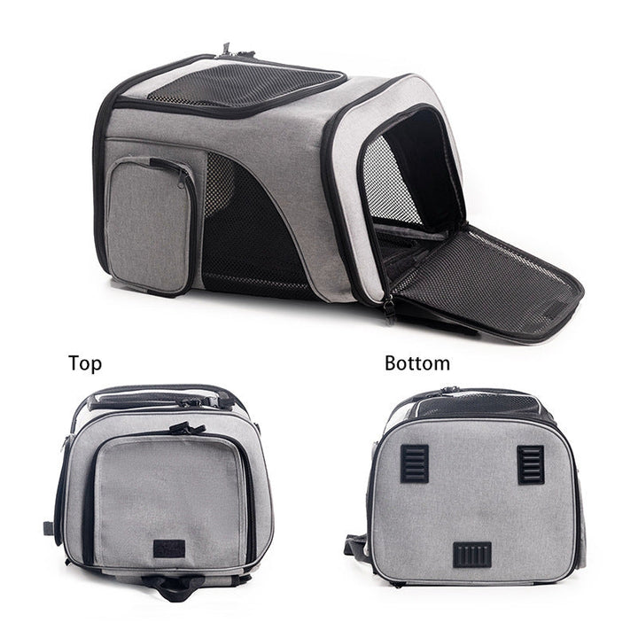 Portable Pet Backpack with Breathable Mesh Inserts Kalsten