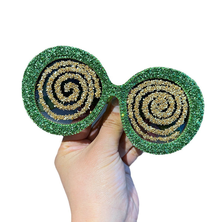 Women's Statement Sunglasses with Spiral Glitter Design Kalsten