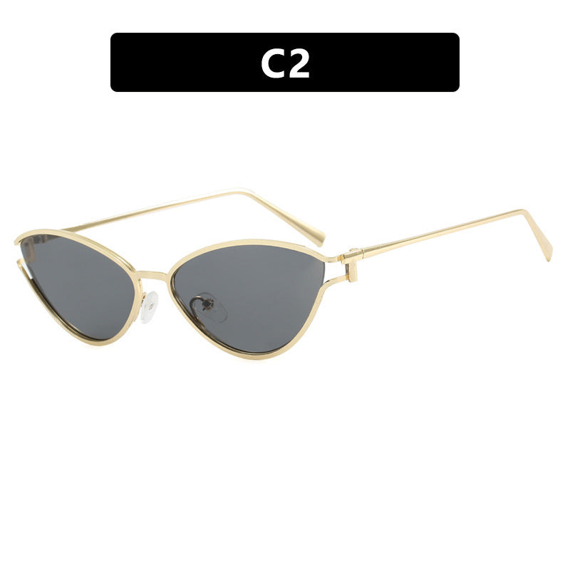 Ladies Cat-Eye Sunglasses in Elegant Gold Frame Kalsten