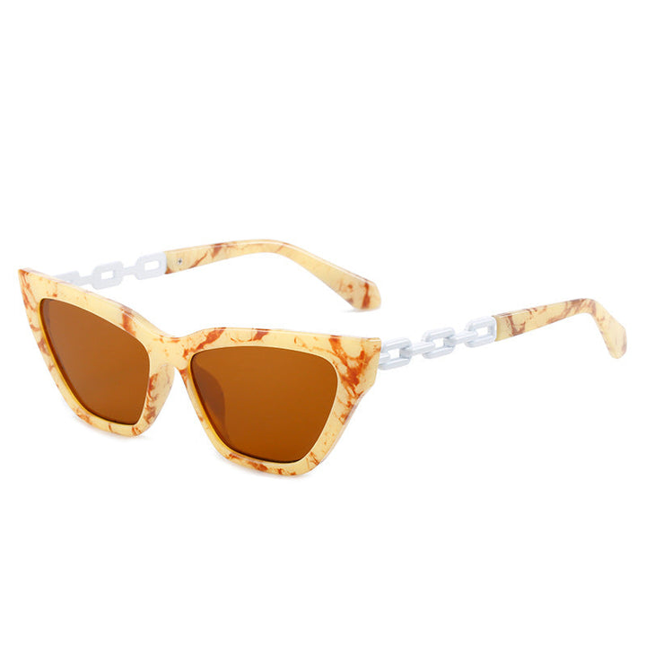 Women's Cat-Eye Sunglasses with Modern Chain Frame Kalsten