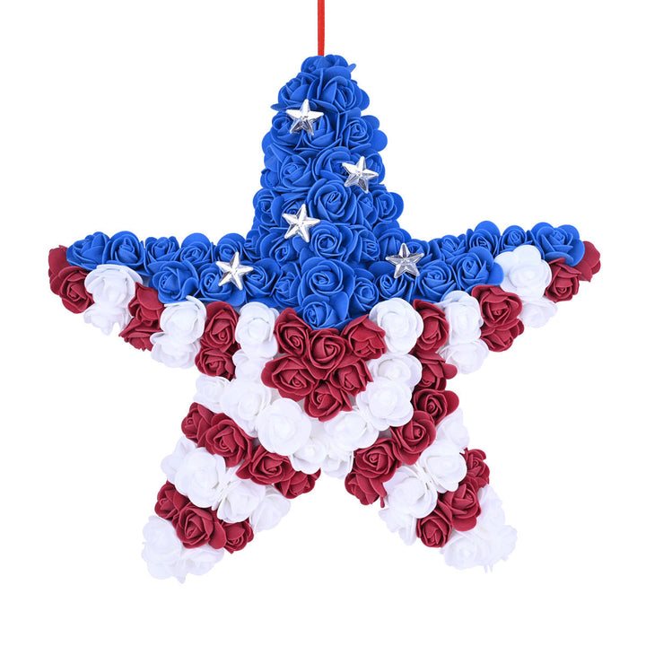 Unisex nan patriotic foam rose wreath with star accents Kalsten