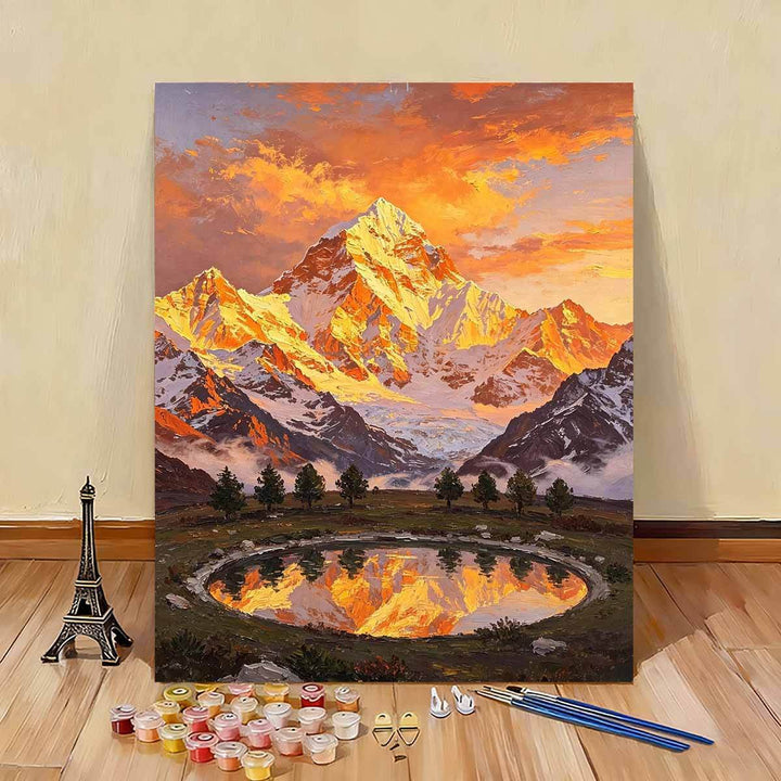 Scenic Mountain Landscape Paint by Numbers Art Kit Kalsten