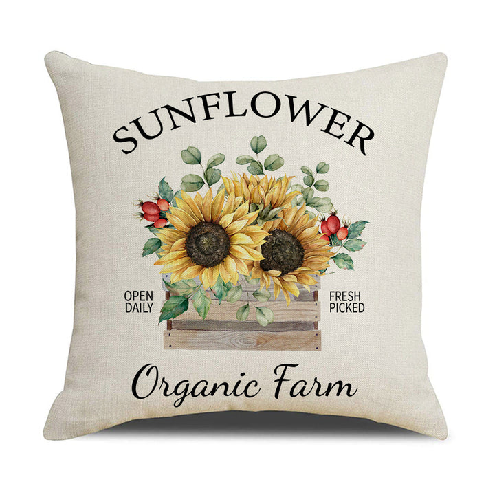 Women's Cushion Cover with Sunflower Pattern Kalsten