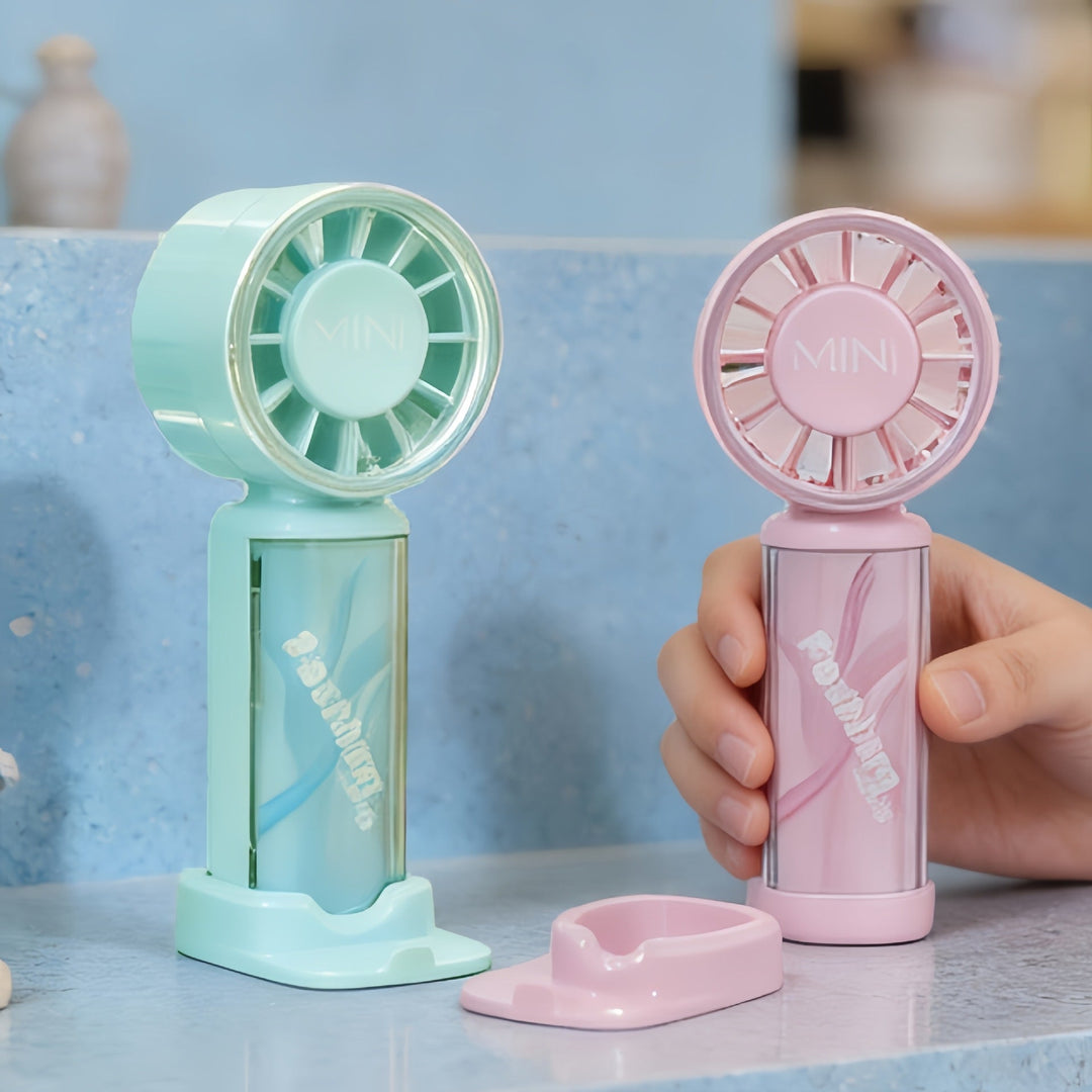 Women's Portable Mini Fan with Digital Speed Display Kalsten