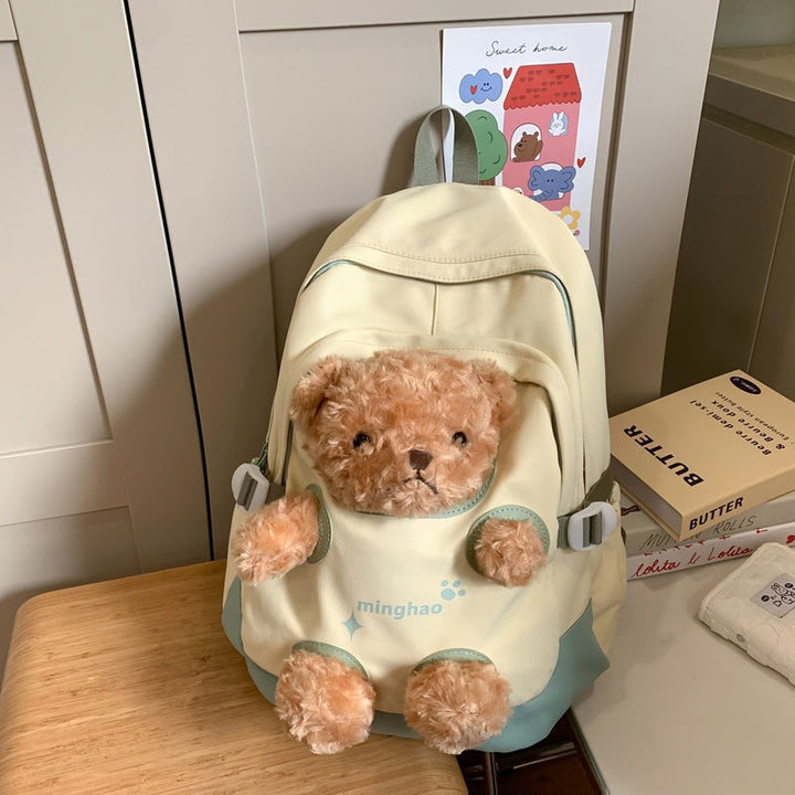 Children's Plush Animal-Themed School Backpack