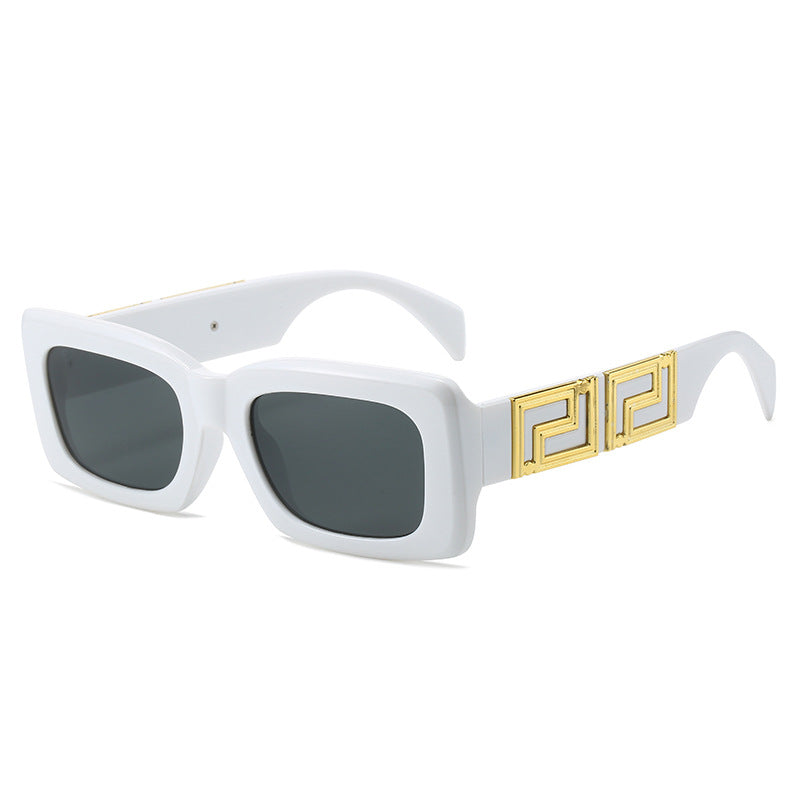 Women elegant square sunglasses with luxurious gold accent Kalsten