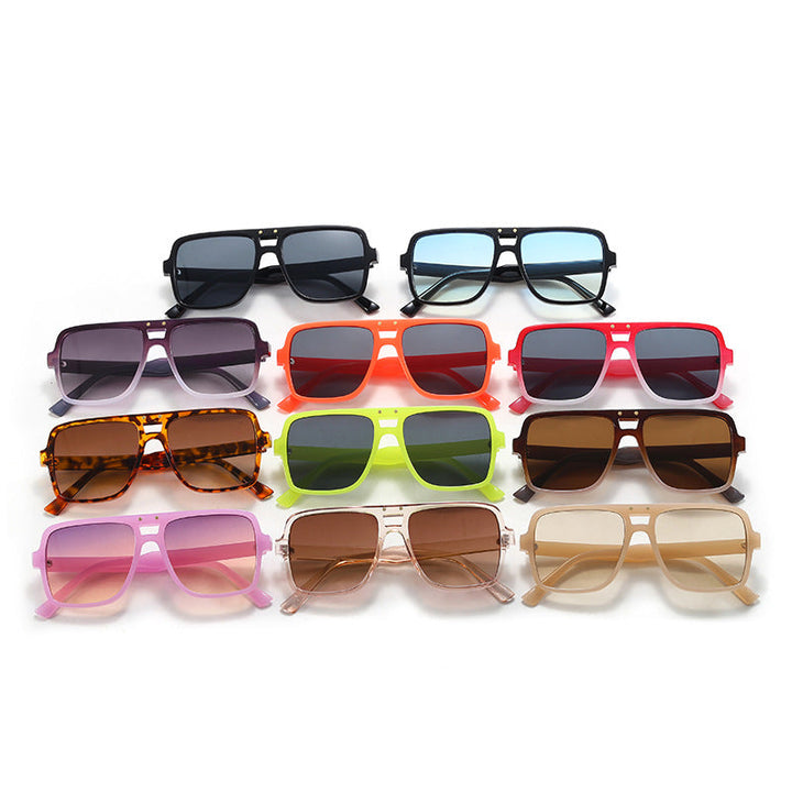 Women's square oversized sunglasses with trendy transparent frame Kalsten